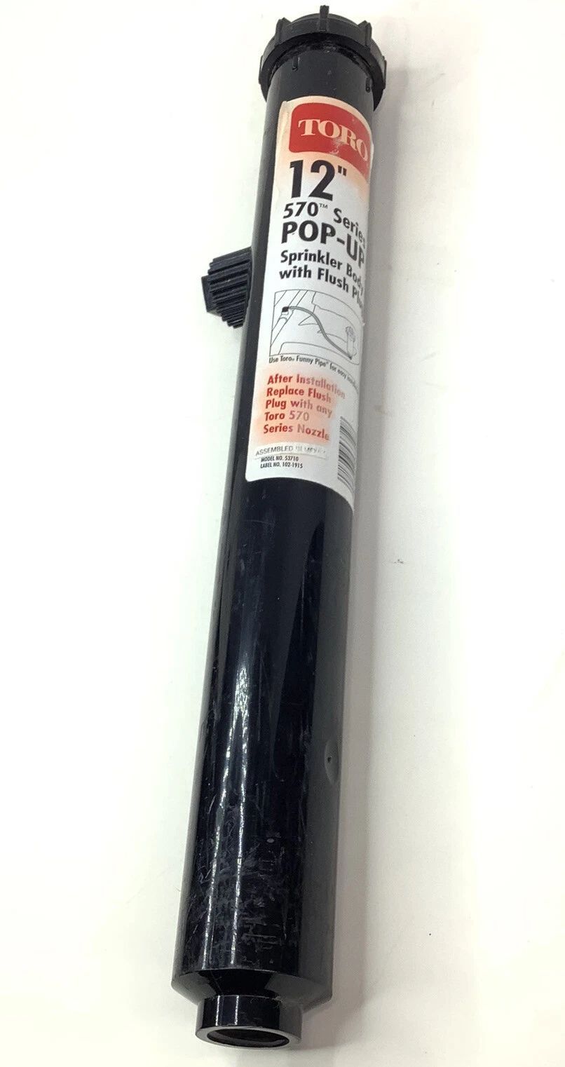 Toro 53710 12" Pop-Up Sprinkler Body with Flush Plug 570 Series - BRAND NEW