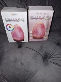 Color Changing  Mini Himalayan  Salt  Lamp  Brand   New  Ask  30 For Both 