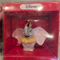Vintage Disney Ceramic 2" Dumbo Elephant Christmas Ornament Japan