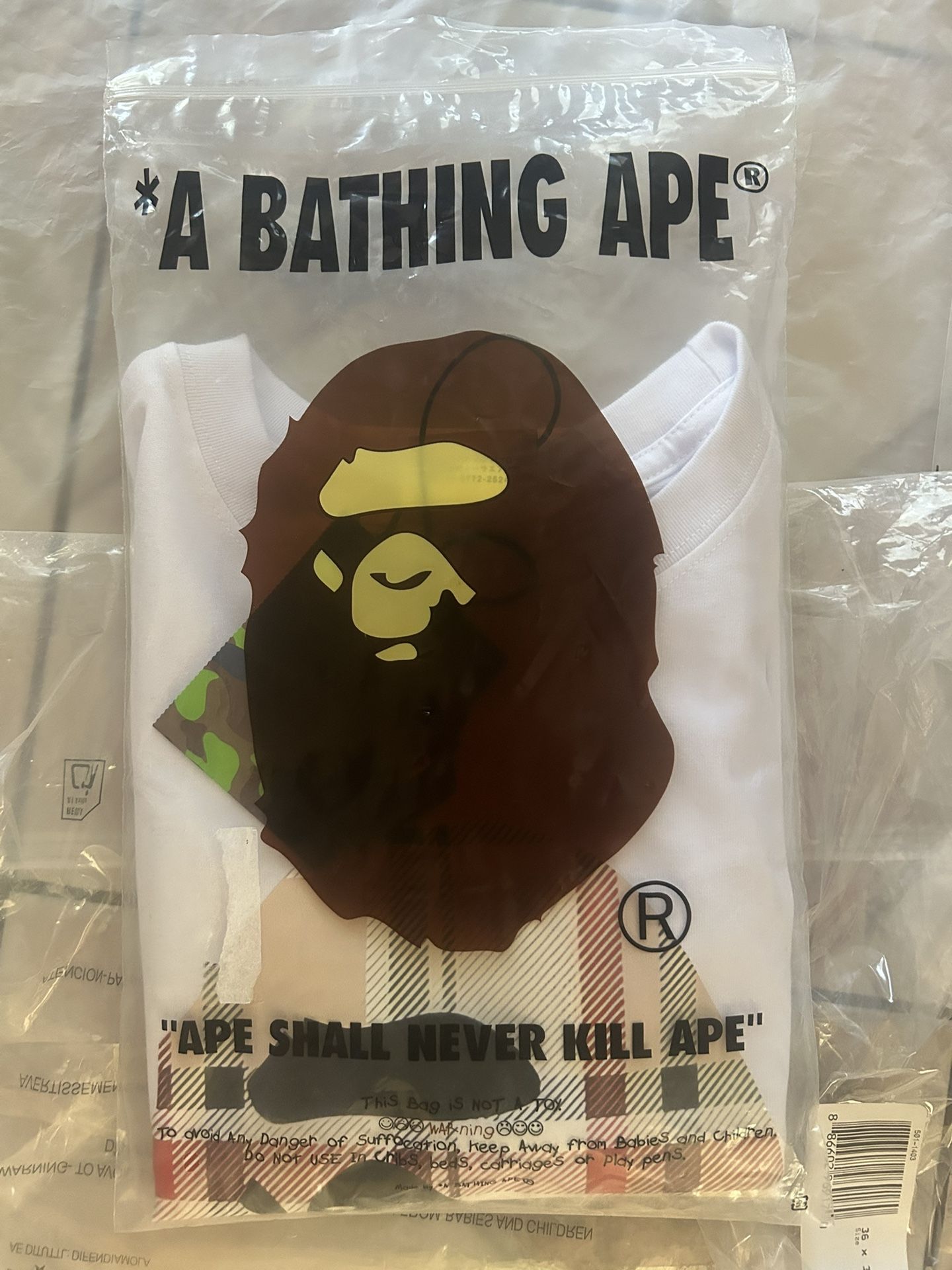 BAPE Burberry White Tee