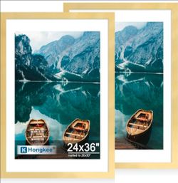 Hongkee 24×36 Gold Picture Frames – Set of 2 – $45