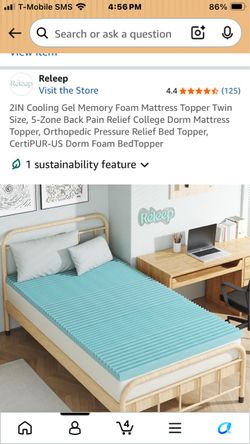 2IN Gel Memory Foam Matress Topper King