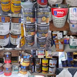 Woodworking Products - make an offer on all of it - Stains, varnishes, sealers, polyurethane, strippers MAKE AN OFFER ON ALL OF IT
