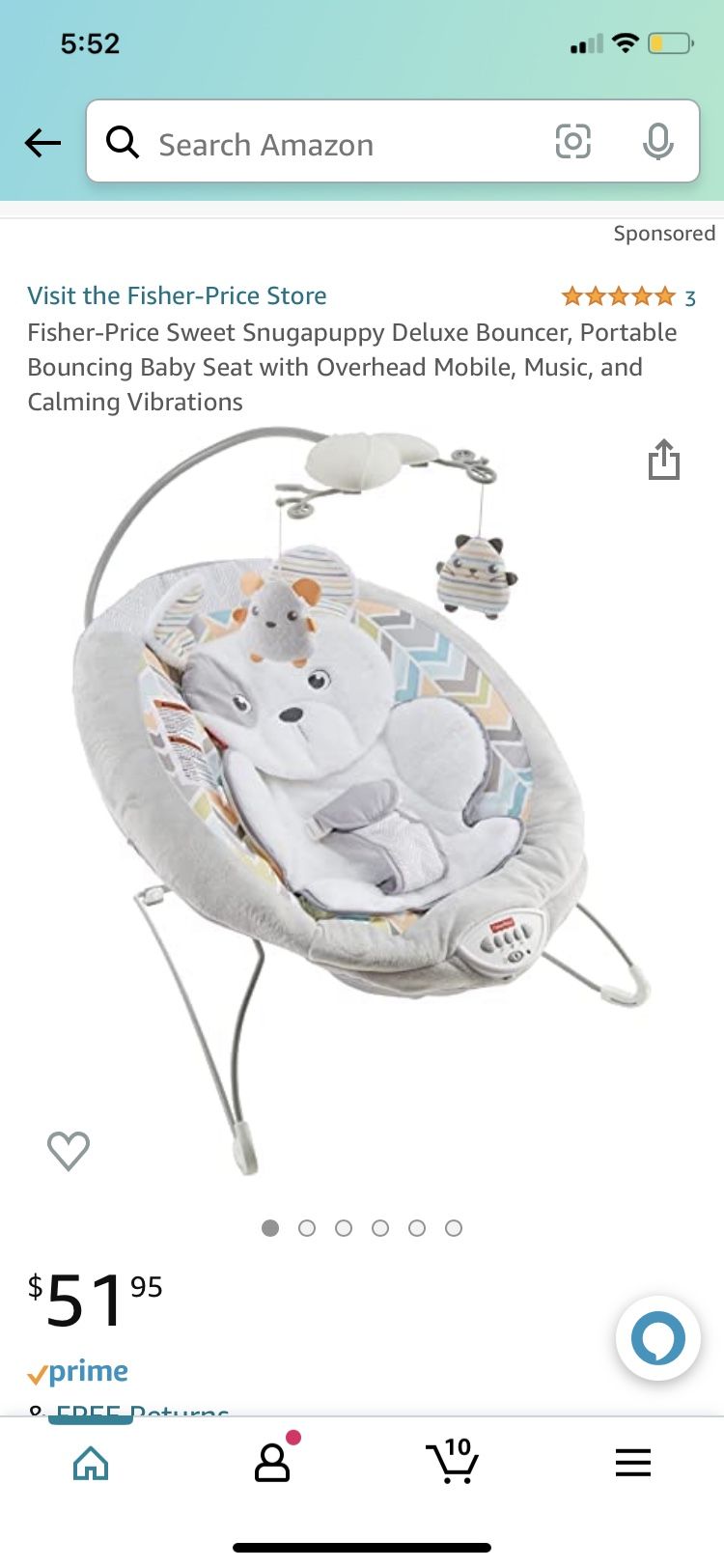 Fisher Price Sungapuppy Deluxe Bouncer