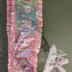 Birthday Sash with Crown