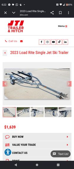 Load Right galvanized steel single jet Ski trailer with Jack