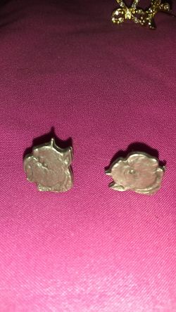 Bulldog earrings sterling silver