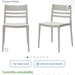 Set Of 4 Premium Plastic Dining Chairs 