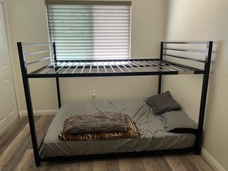 Full Size Black Metal Loft Bed Frame - Disassembled - 100 OBO