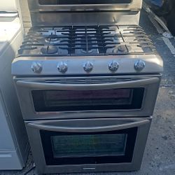 Kitchen Aid Gas Stove 5 Burner Double Oven 30 Inches 