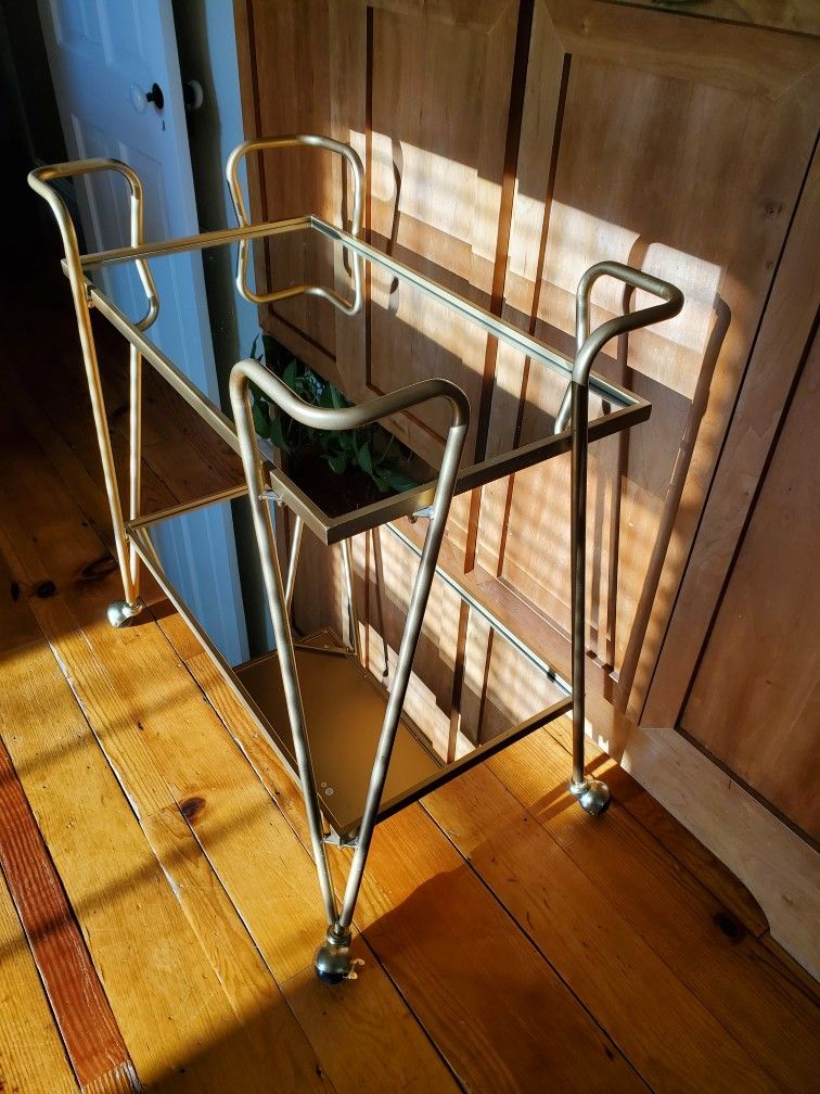 Gold Metal Bar Cart