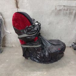 High Heel Shoe Dark Red And Black