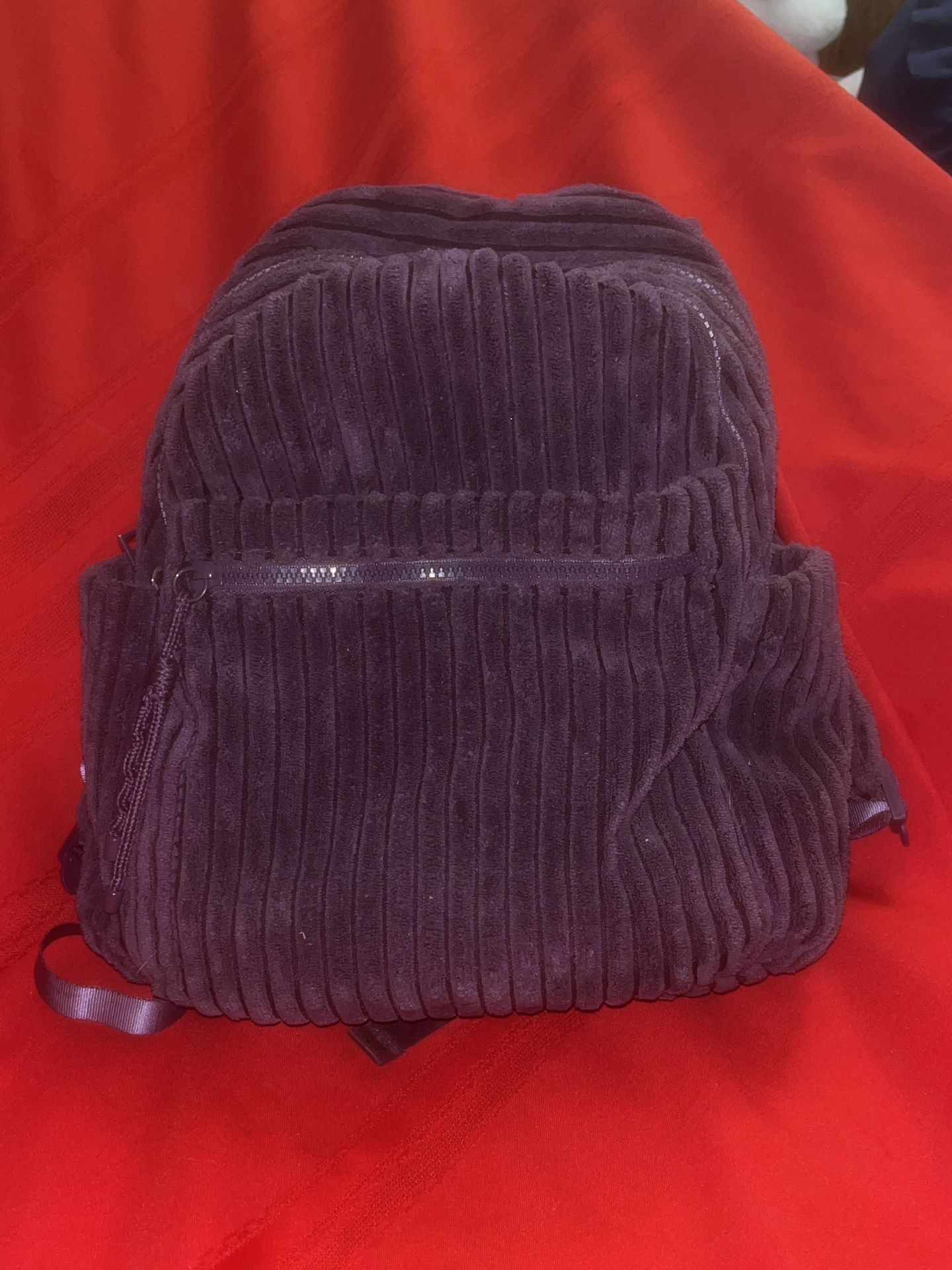 $13 Purple Corduroy Mini Backpack