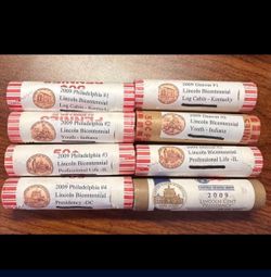 Complete 2009 Lincoln Bicentennial Cents! All UNC, both mints, 8 coins per sale!
