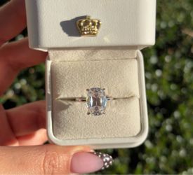 10ct old mine cut cushion real moissanite vvs1 -D engagement ring