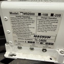 Magnum 2000w Pure sine Inverter