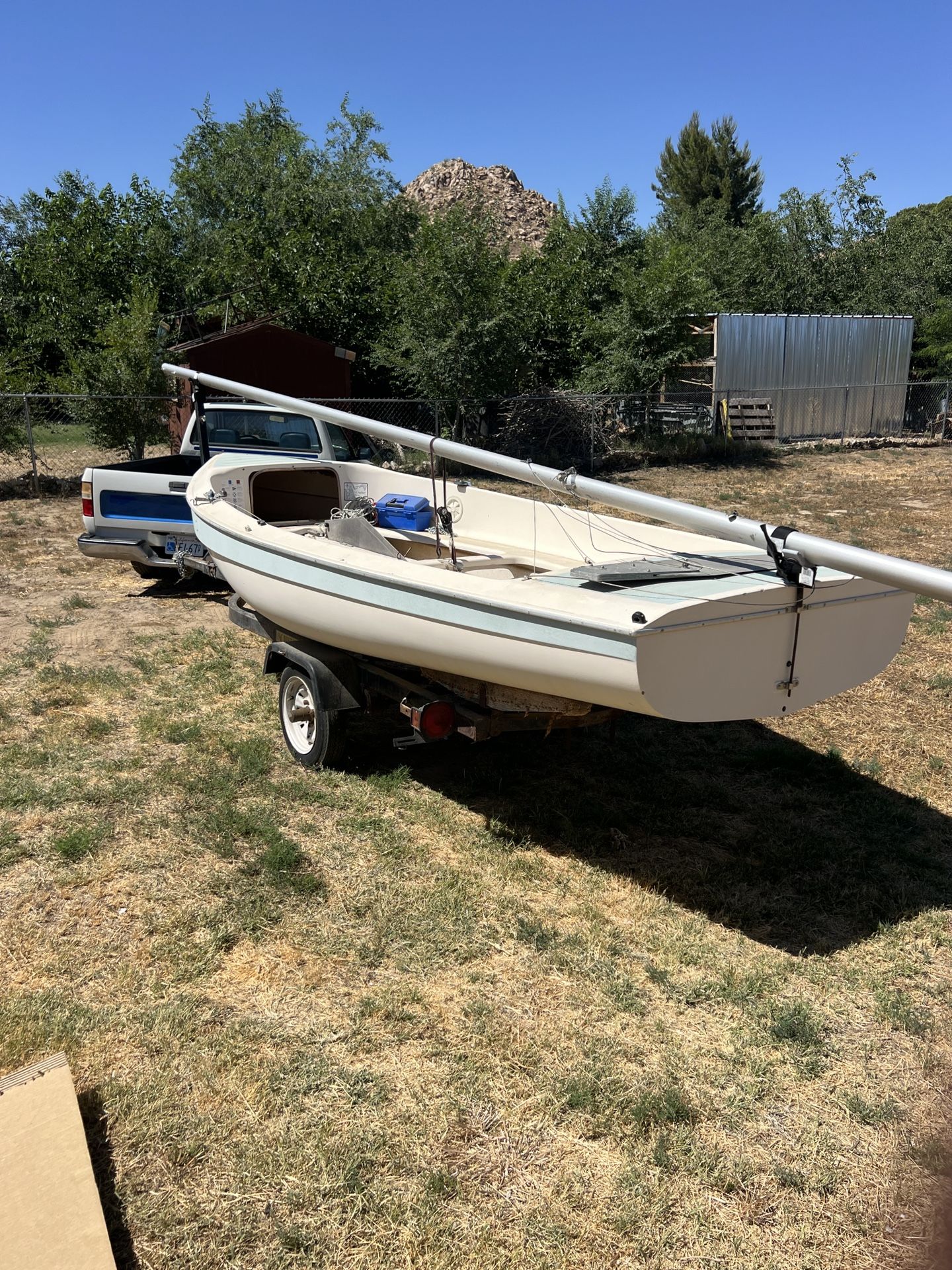 1971 Sweet 16 Sailboat With Sail & Jib. With Title