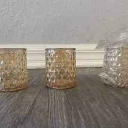 Small Glass Candle Holder 