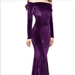 Purple Velvet Dress 