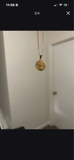 14kt gold pendant and chain