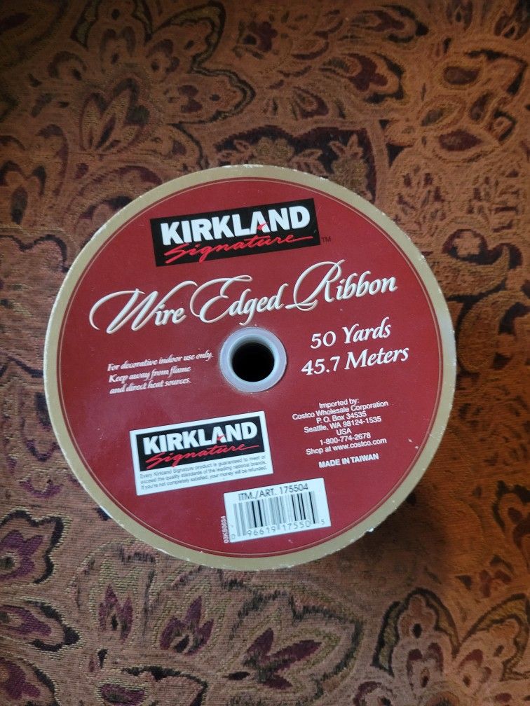 Large Roll Of Costco Kirkland Christmas Decoration Ribbon