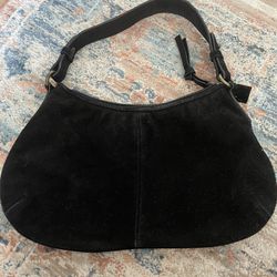 Black Suede Handbag