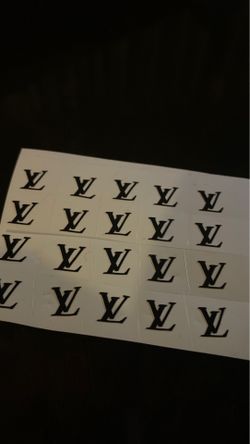 Black LV nail decals