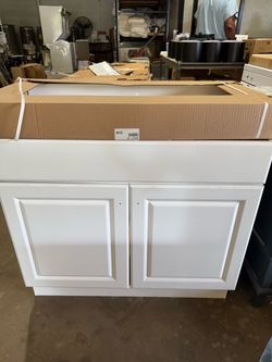 Seasons 36 In. W X 18 In. D X 35 In. H Bathroom Vanity Cabinet With Top, White