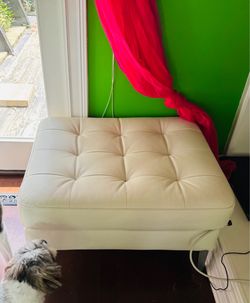 IKEA White Ottoman in Great Condition!