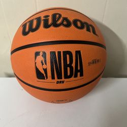 Wilson NBA Authentic Mini Basketball - Brown: Composite Shell, Butyl Bladder, Size 3 