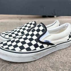 Checker Slip On Vans M6 W7.5