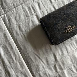 coach mini wallet on a chain — signature canvas 