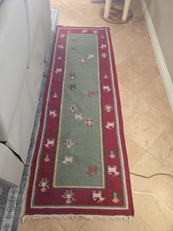 Primitive Hand knitted Wool Gabbeh Runner