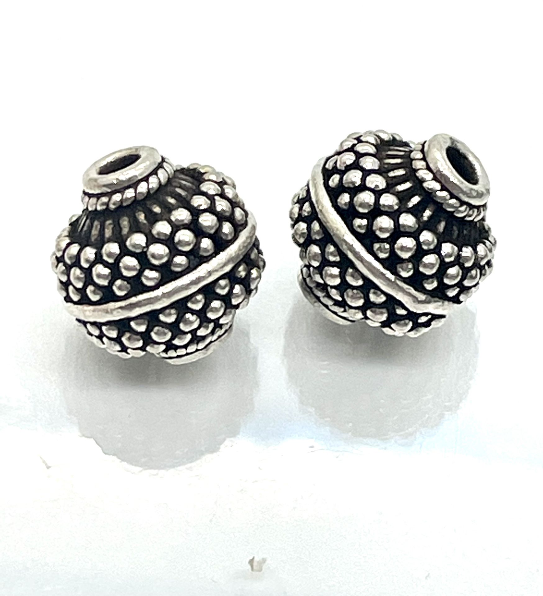 Sterling Silver Bali Beads 18mm