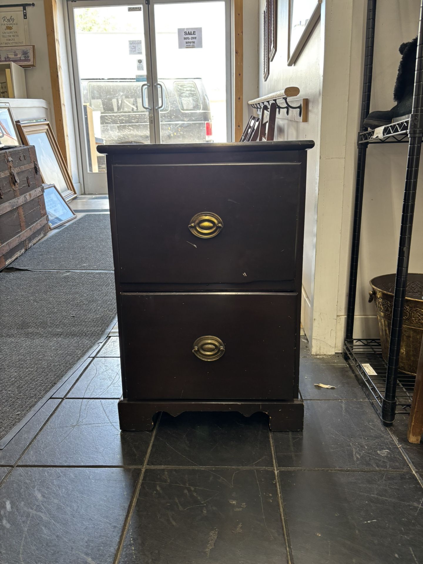Vintage Dark Wood Cabinet