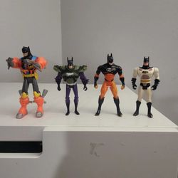Lot of 4 Batman Figures Loose/Incomplete