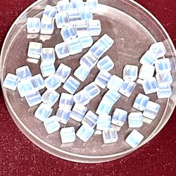 Lot Of 52 Cubed Opalite Beads