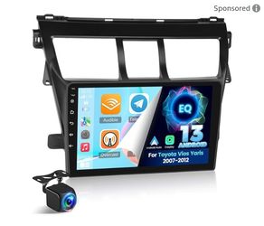 [2+32G] Android 13 Car Stereo for Toyota Vios Yaris 2007 2008 2009 2010 2011 2012 - Wireless Apple Carplay &Android Auto - 9 inch Touchscreen DSP Audi