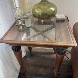 Two Wooden End Tables