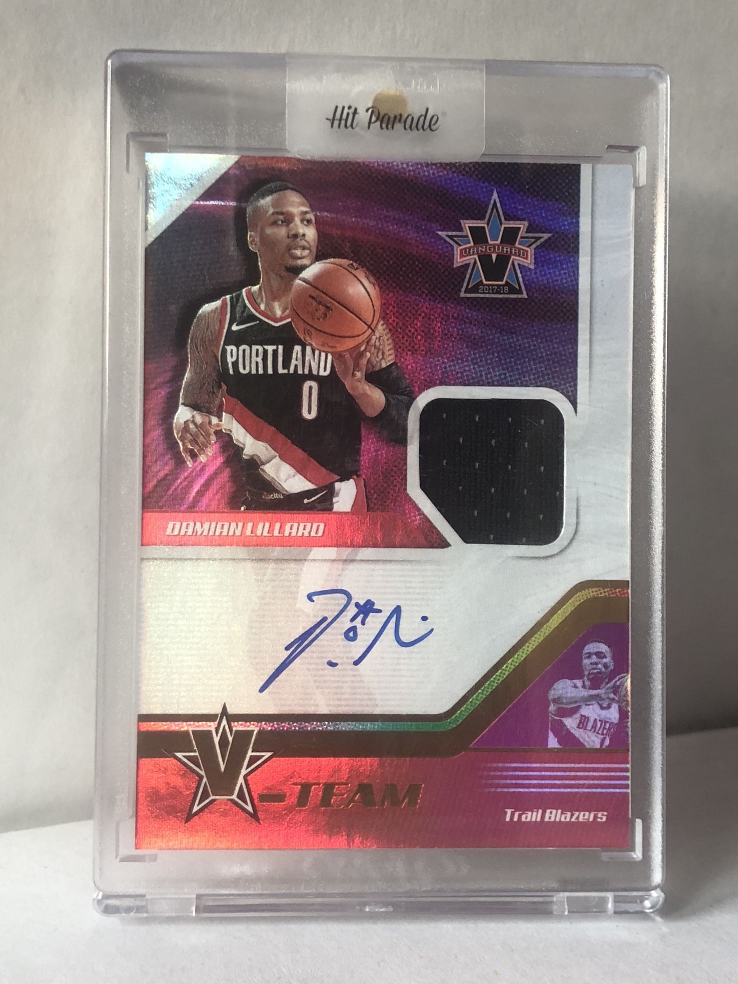 2017-18 Panini Vanguard Basketball Damian Lilliard AUTO PATCH RARE! 04/25