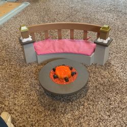 Bench And Fire Pit - American girl 