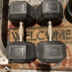 Rubber Hex Dumbbells - 30’s, 35’s, 55’s and 65’s