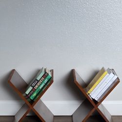 Mid-Century Modern X-Frame Book Holders (Set of 2