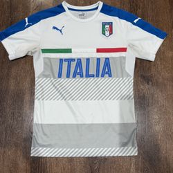 Puma white Italy futbol jersey size small