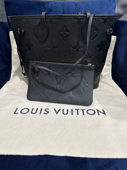 Louis Vuitton Black Leather Neverfull