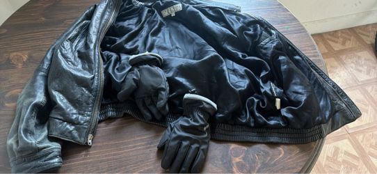 Xl black leather jacket