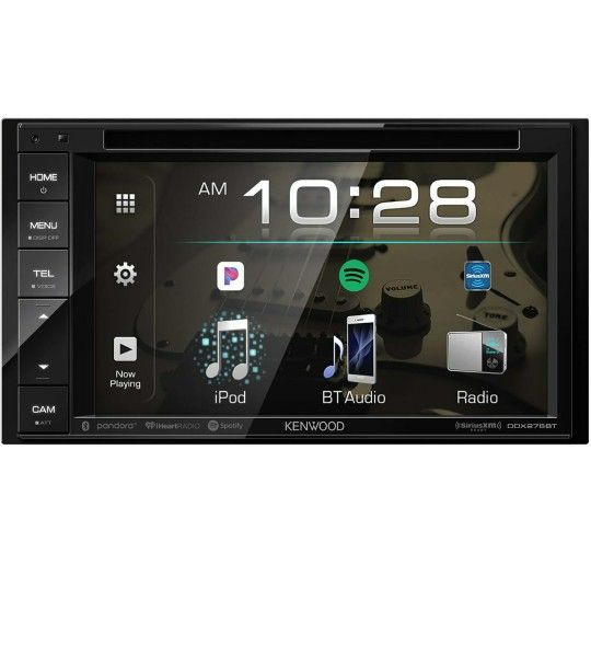 Kenwood DDX276BT 6.2 DVD Receiver with Bluetooth | Double DIN Bluetooth Car Stereo with 6.2 Clear Resistive Touch Panel

