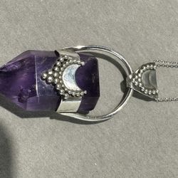 Super Seven Rainbow Rutile “Stevie” Sterling Pendant