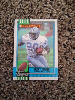 Barry Sanders Topps All Pro Football Card