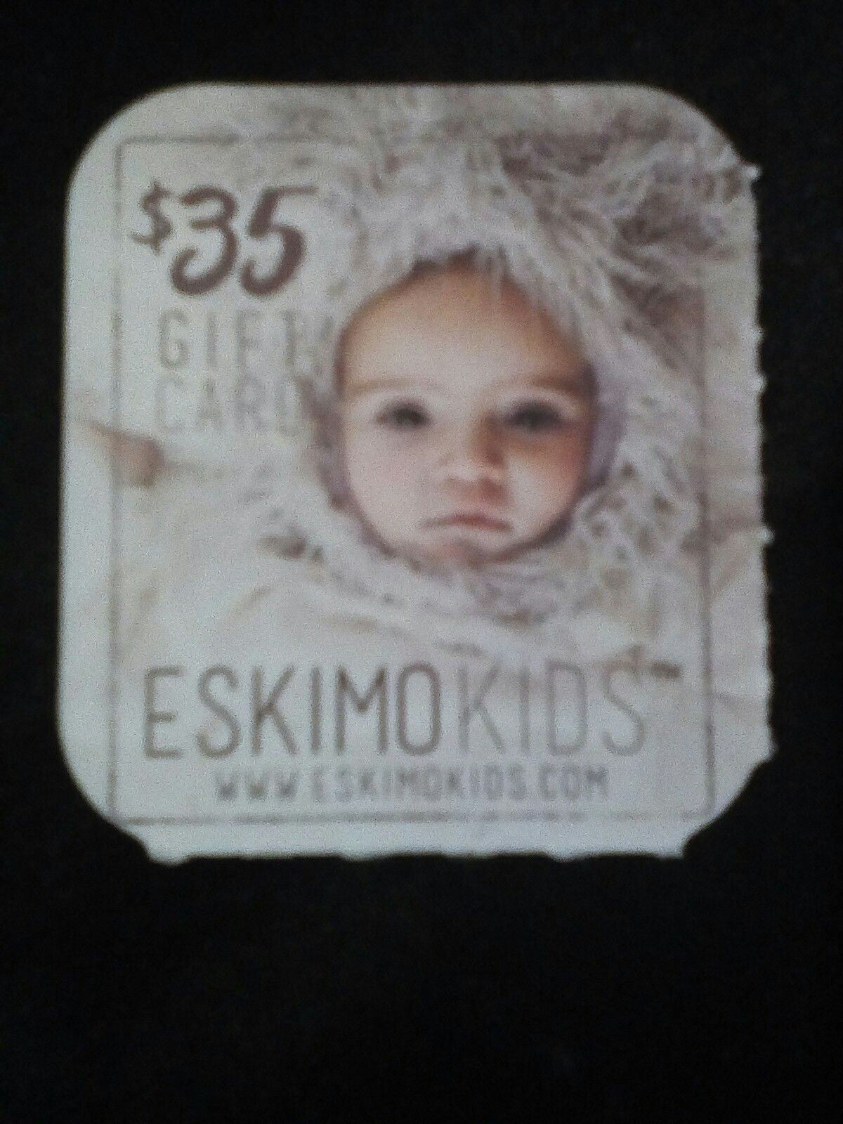 35$ gift card for Eskimo kids faux fur hats